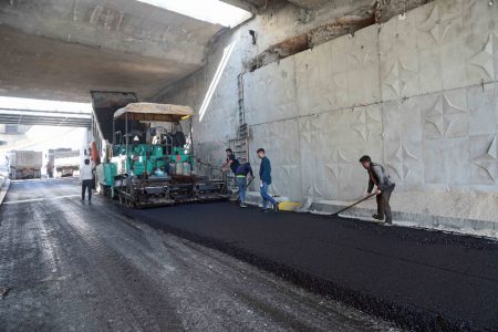 آغاز عملیات روسازی در فاز نهایی تقاطع سه راه باقرشهر