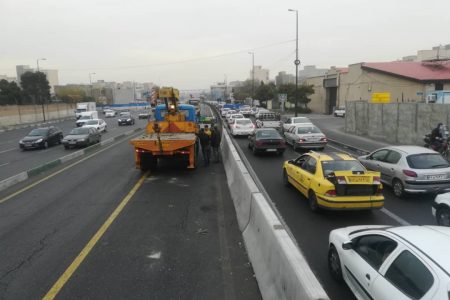 ایمن سازی مسیر BRT در جنوب میدان فتح تهران