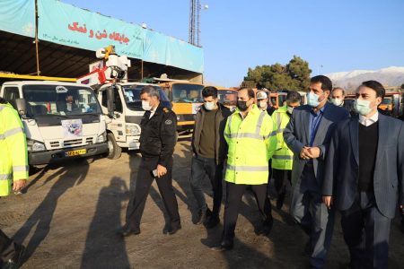 مانور آماده باش ستاد برف روبی منطقه ۳ تهران در فصل سرما