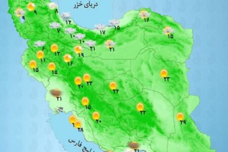 افزایش موقتی دما در شمال و شمال غرب کشور