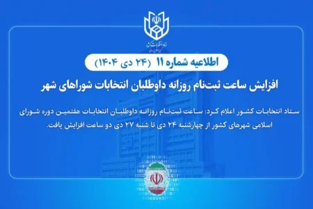 افزایش ساعت ثبت‌نام روزانه داوطلبان انتخابات شوراهای شهر