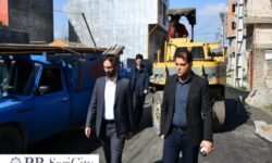 بازدید میدانی شهردار ساری از پروژه‌های منطقه یک