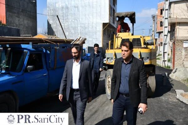 بازدید میدانی شهردار ساری از پروژه‌های منطقه یک