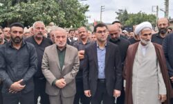 برپایی مراسم تشییع همسر شهید نوروزی با حضور مسئولان+ تصاویر