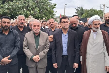 برپایی مراسم تشییع همسر شهید نوروزی با حضور مسئولان+ تصاویر