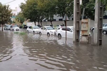 آبگرفتگی در معابر نوشهر بدون خسارت قابل توجه